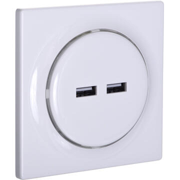 Fibaro Walli N socket-outlet 2x USB White