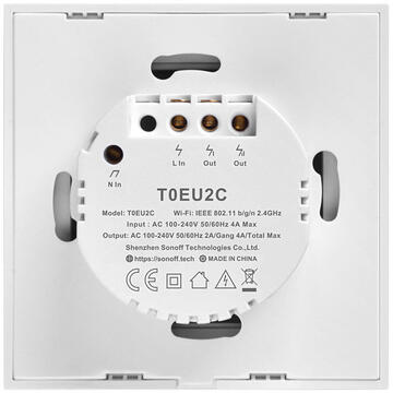 Touch light switch WiFi Sonoff T0 EU TX (2-gang)