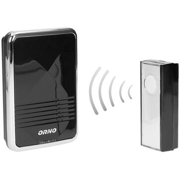 Orno Soneria wireless CALYPSO II DC, alimentată cu baterie, 36 de sunete, 300 m