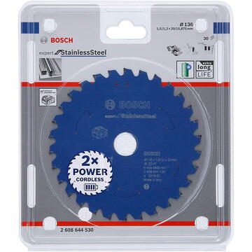 Bosch circular saw blade EfS 136x20x1.5 / 1.2x30T - 2608644530