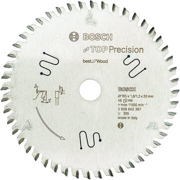 Bosch circular saw blade Top Precision Best for Multi Material (165mm)