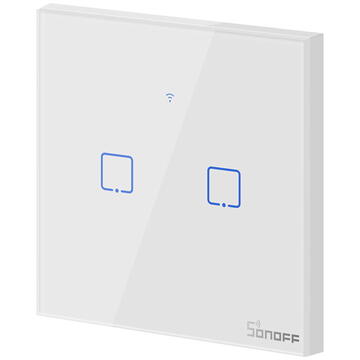 Touch light switch WiFi + RF 433 Sonoff T1 EU TX (2-gang)