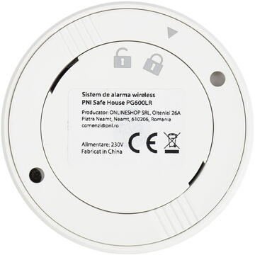 Sistem de alarma wireless PNI Safe House PG600LR, sistem inteligent de securitate pentru casa, conectare wireless, alarma antiefractie, alarma fara fir, alerta inteligenta prin aplicatia TUYA iOS / Android, compatibil cu Alexa si Google Assistant