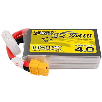 Tattu R-Line 4.0 1050mAh 14,8V 130C 4S1P XT60 Battery