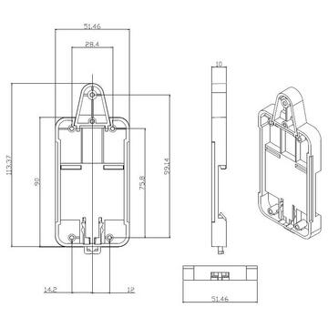 DIN Sonoff DR rail mounting bracket