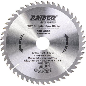 Raider Disc pentru fierastrau circular 1904830mm