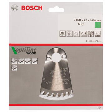 Bosch Circular Saw Blade Optiline 160x20