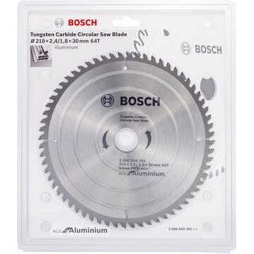 Bosch Panza ferastrau circular Eco for Aluminium, 210x30x2.4mm, 64T