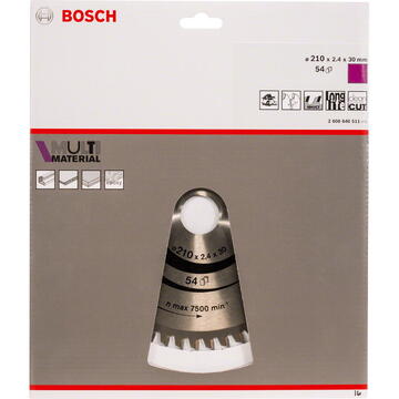 Bosch Panza ferastrau circular Multi Material, 210x30x2.4mm, 54T