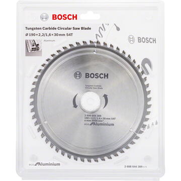 Bosch Panza ferastrau circular Eco for Aluminium, 190x30x2.2mm, 54T