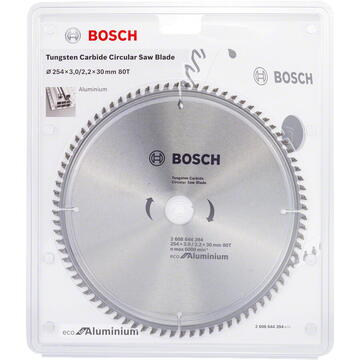 Bosch Panza ferastrau circular Eco for Aluminium, 254x30x3mm, 80T