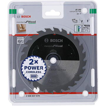 Bosch circular saw blade Standard for Wood, 140mm