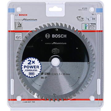 Bosch circular saw blade standard for aluminum, 190mm