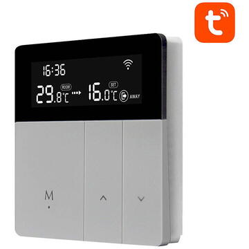 Termostat SMART pentru boiler Avatto WT50 3A Wi-Fi Tuya, Negru/Gri