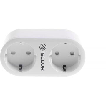 Priza WiFi Tellur Smart, 2 porturi EU, 16A