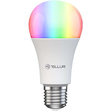 Bec WiFi Tellur Smart, E27, 9W, lumina alba/calda/RGB, reglabil