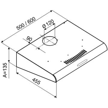 Hota Recessed hood MPM-61-PX-71 Gri 3 viteze