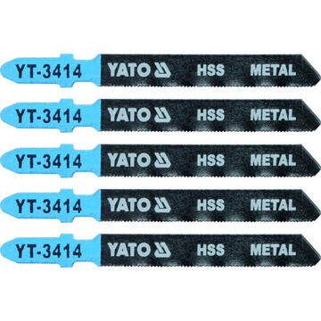 Yato Set 5 lame HSS pentru fierastrau pendular YT-3414, HSS, lungime 75mm