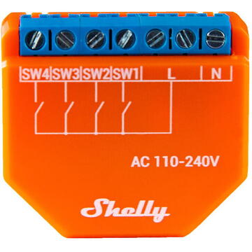 Wi-Fi Controller Shelly PLUS I4, 4 inputs