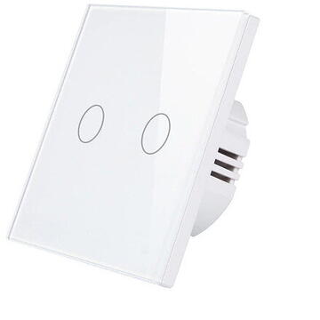 Comutator tactil inteligent de perete SmartWise Z2-LS Zigbee cu 2 grupuri (un singur fir)