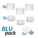 Shelly BLU BUNDLE (3 x senzor de miscare BLU + 3 x senzor BLU pentru fereastra usa + 1 x gateway BLU)