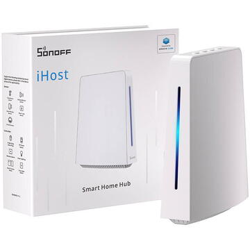 Sonoff Hub central Smart Home AIBridge, Wi-Fi si ZigBee, 2GB RAM, Alb, 135x120x41mm