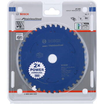 Bosch Disc circular  2 608 644 533, 16 cm, pentru inox, 120x120x25mm