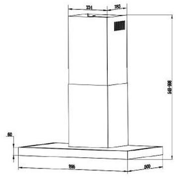 Hota Respekta 162 W 597 m³/h 150 mm CH 44090 GAM extractor hood Argintiu