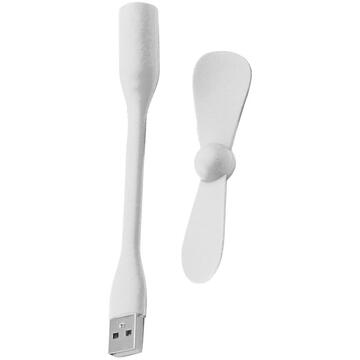 Ventilator USB Portabil, 5V - Techsuit (TUF1) - White