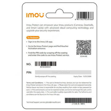 Card IMOU Protect Plus (plan anual)