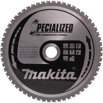 Makita B-33598 Panza circular panou sandwich 2.4x30x270mm, 60T