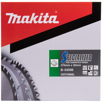 Makita B-33598 Panza circular panou sandwich 2.4x30x270mm, 60T