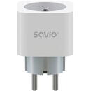 SAVIO WI-FI smart socket, 16A, AS-01, White