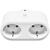 Tesla Smart Plug Dual electrical socket with Wi-Fi, white