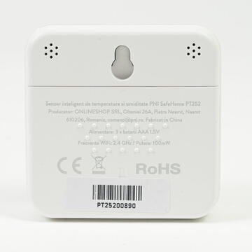 Senzor inteligent de temperatura si umiditate PNI SafeHome PT252 WiFi aplicatie de mobil Tuya Smart