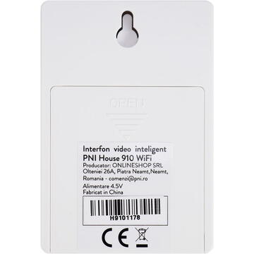 Pachet Interfon video inteligent PNI House 910 WiFi HD, P2P, iesire yala + cadou Sticky Pad Blue