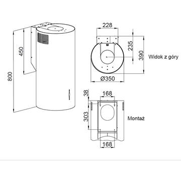 Hota Wall-mounted hood MAAN Elba 2 W835 Satin