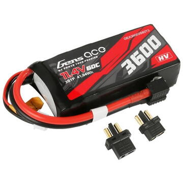 Akumulator Lipo Gens ace 3600mAh 11.4V 3S1P 60C HiVolt z wtyczką XT60/T-plug