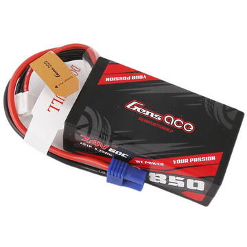 Akumulator Gens Ace 850mAh 7,4V 60C 2S1P 60C z wtyczką EC2