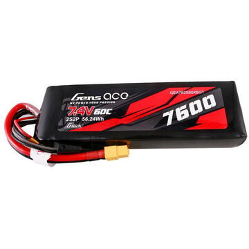 Gens ace G-Tech 7600mAh 7.4V 60C 2S2P Lipo Battery PC mat