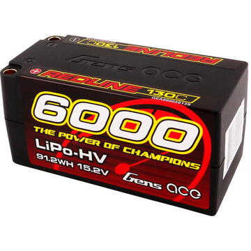 Gens ace Redline Series 6000mAh 15.2V 130C 4S2P HardCase 69# HV LiPo Battery