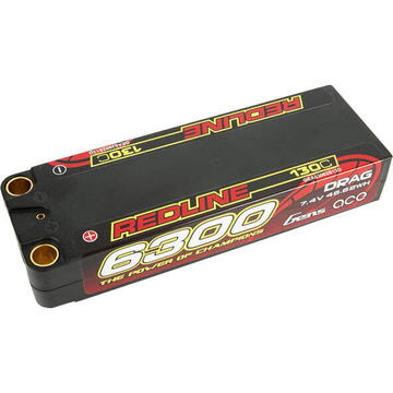 Gens ace Redline Series 6300mAh 7.4V 130C 2S2P HardCase 70# LiPo Battery