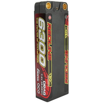 Gens ace Redline Series 6300mAh 7.4V 130C 2S2P HardCase 70# LiPo Battery