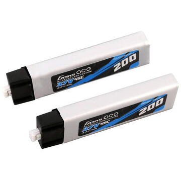 Gens ace 200mAh 3.7V 45C 1S1P Lipo Battery (2pcs)