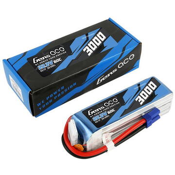 Gens ace 3000mAh 22.2V 60C 6S1P Lipo Battery Pack with EC5 plug