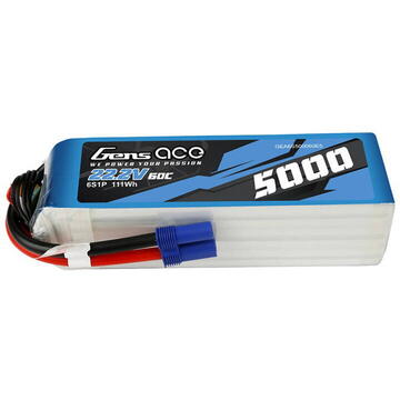 Gens ace 5000mAh 22.2V 60C 6S1P Lipo Battery Pack