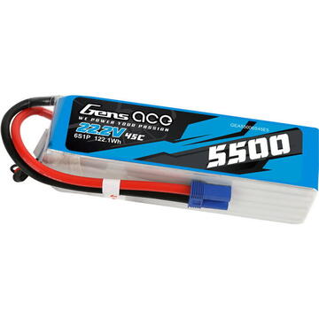 Gens ace 5500mAh Lipo 22.2V 45C 6S1P Model Helicopter Batteries