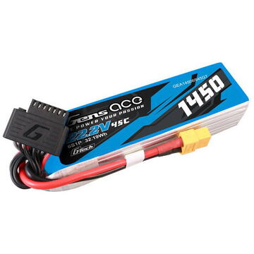 Gens Ace G-Tech 1450mAh 22.2V 45C 6S1P Lipo Battery Pack with XT60 Plug