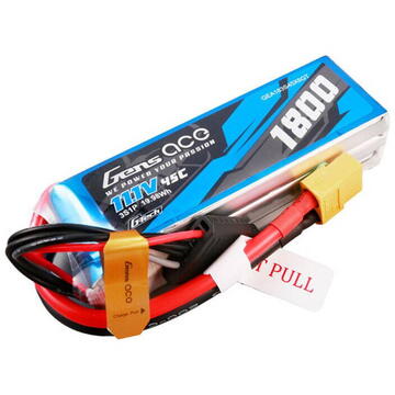 Gens ace G-Tech 1800mAh 11.1V 45C 3S1P Lipo Battery Pack with XT60 Plug