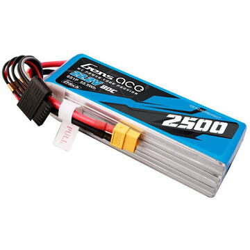 Gens ace G-Tech 2500mAh 22.2V 80C 6S1P Lipo Battery Pack with XT60 plug